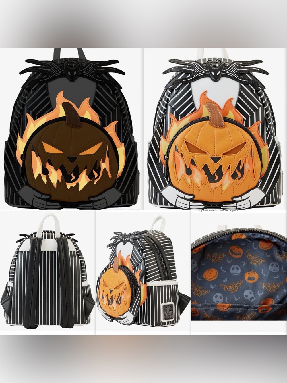 NWOT Loungefly Disney Nightmare Before Christmas Jack Pumpkin Head Backpack